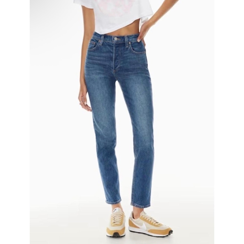 Abercrombie & Fitch The Slim Straight Ultra High Rise Jeans Medium Wash 26/2L